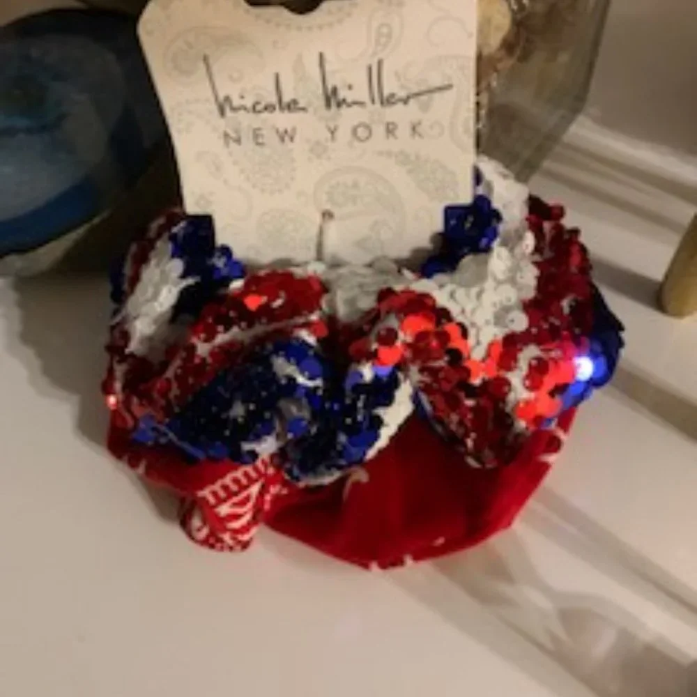 Nicole Miller 2 patriotic scrunchies